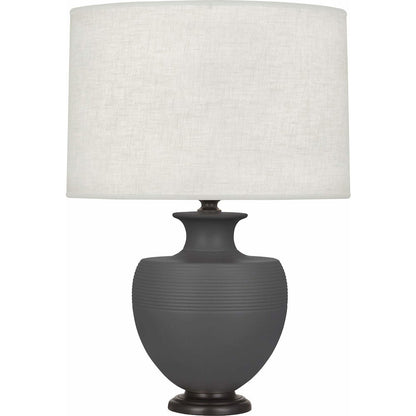 Matte Ash Michael Berman Atlas Table Lamp in Matte Ash Glazed Ceramic Color