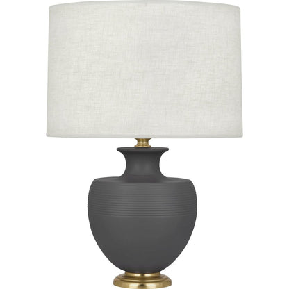 Matte Ash Michael Berman Atlas Table Lamp in Matte Ash Glazed Ceramic Color