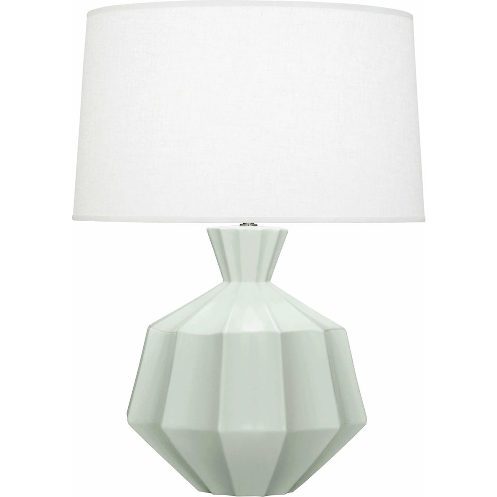 Matte Celadon Orion Table Lamp in Matte Celadon Glazed Ceramic Color