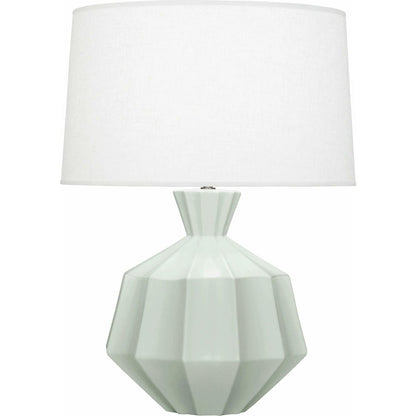 Matte Celadon Orion Table Lamp in Matte Celadon Glazed Ceramic Color