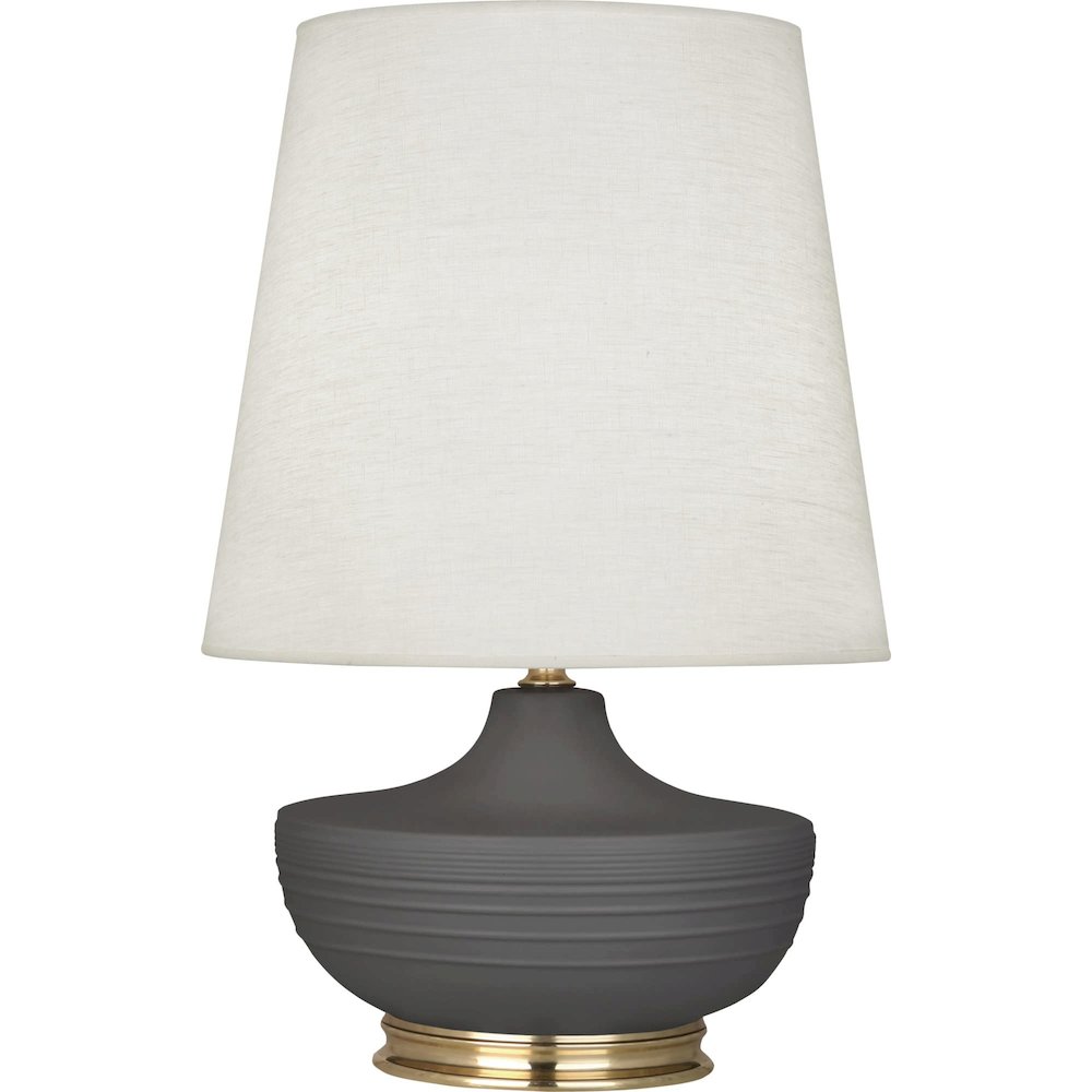 Matte Ash Michael Berman Nolan Table Lamp in Matte Ash Glazed Ceramic Color