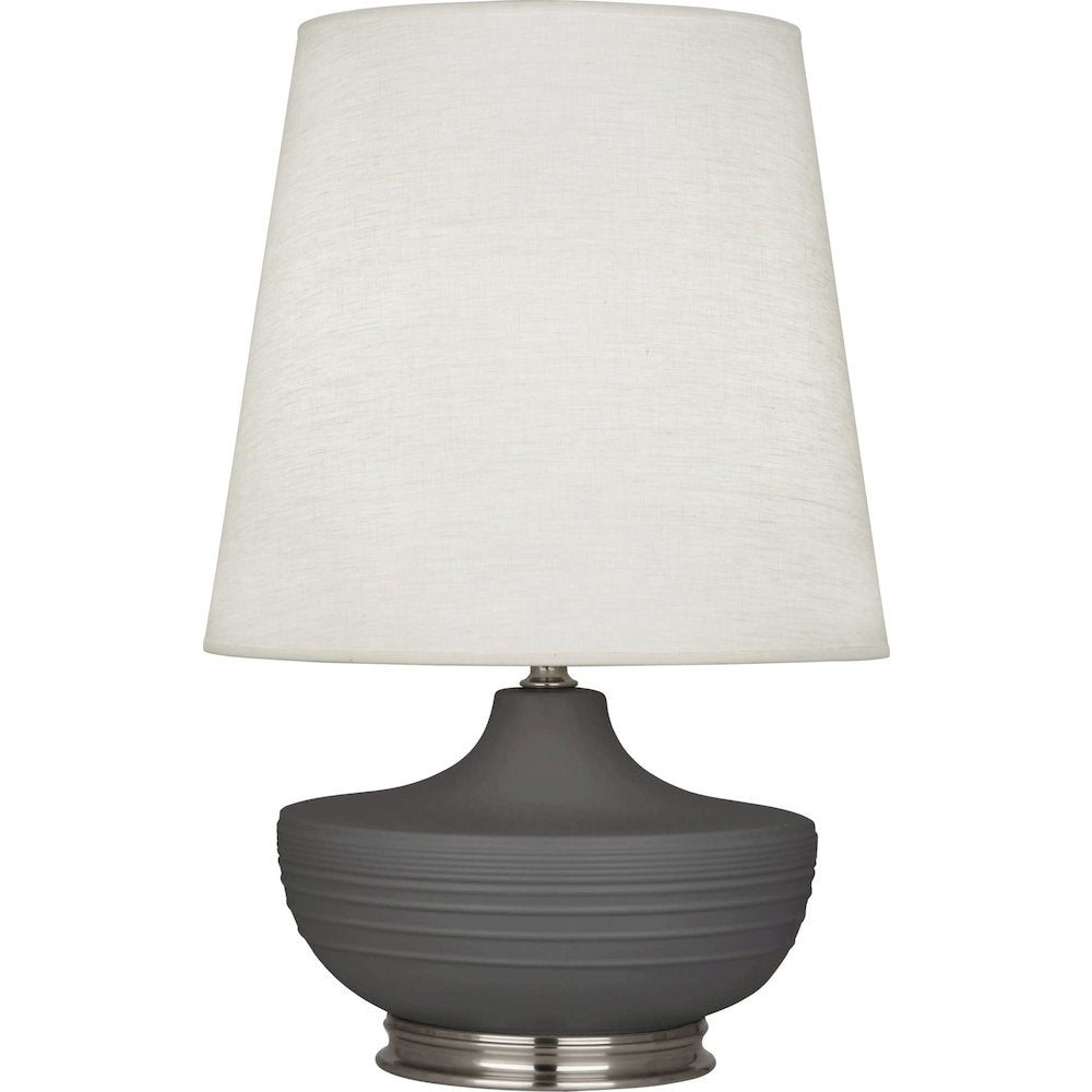 Matte Ash Michael Berman Nolan Table Lamp in Matte Ash Glazed Ceramic Color