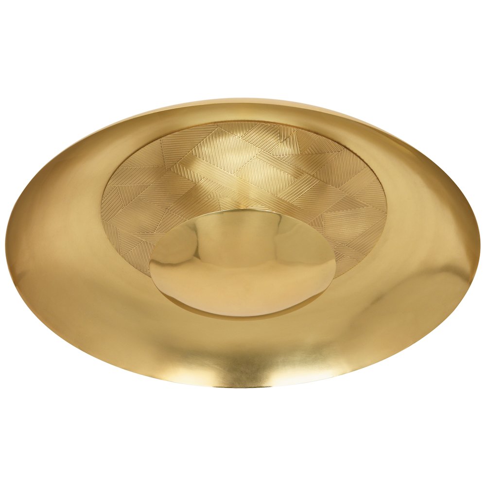 Michael Berman Brut Flushmount in Modern Brass Color