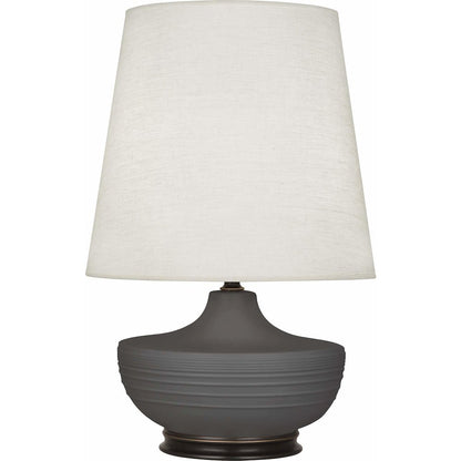 Matte Ash Michael Berman Nolan Table Lamp in Matte Ash Glazed Ceramic Color