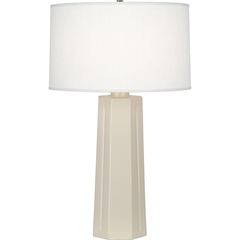 Bone Mason Table Lamp in Bone Glazed Ceramic Color