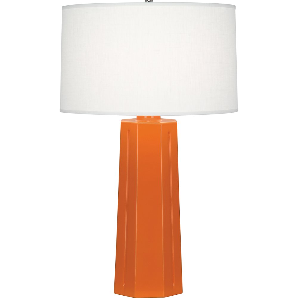 Pumpkin Mason Table Lamp in Pumpkin Glazed Ceramic Color