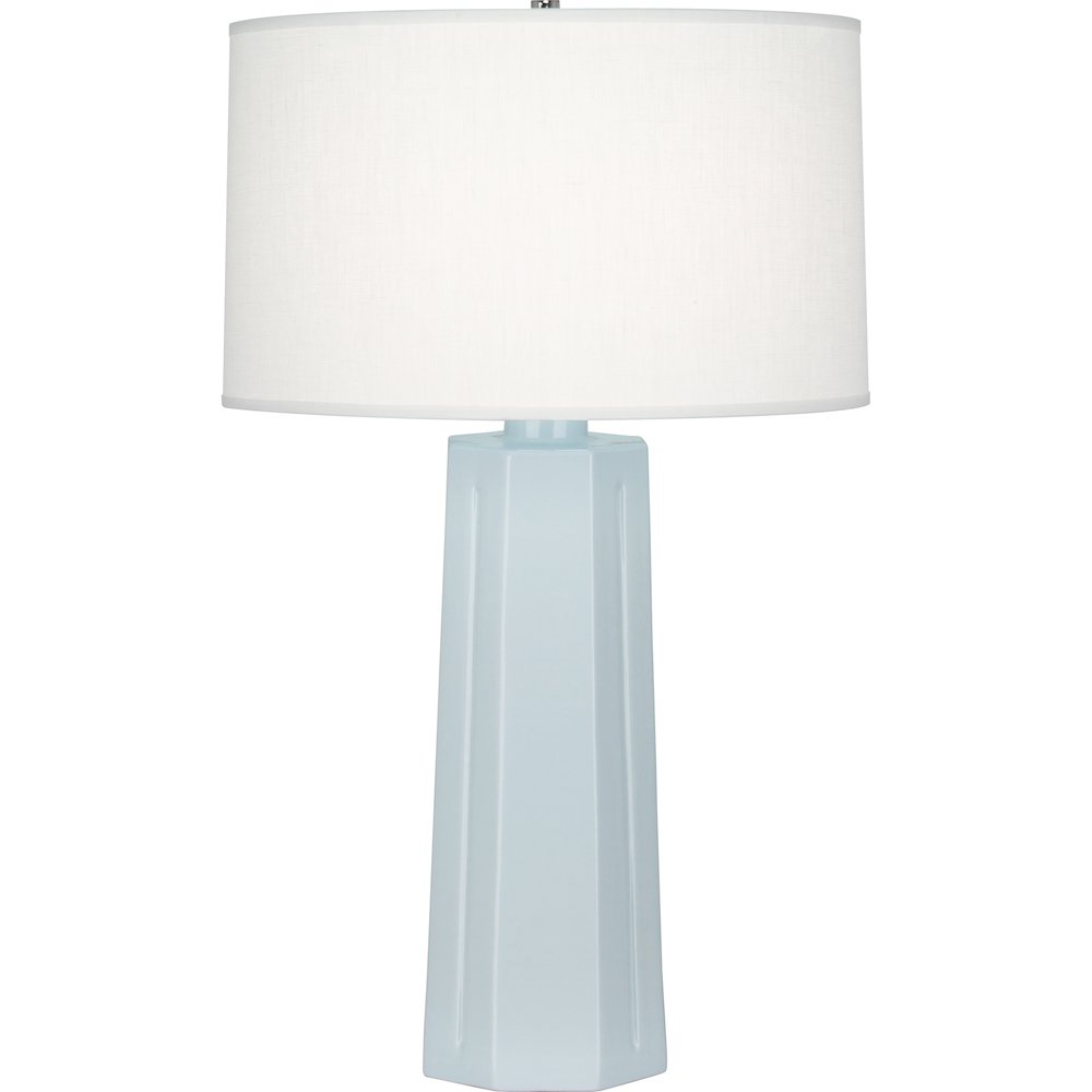 Baby Blue Mason Table Lamp in Baby Blue Glazed Ceramic Color