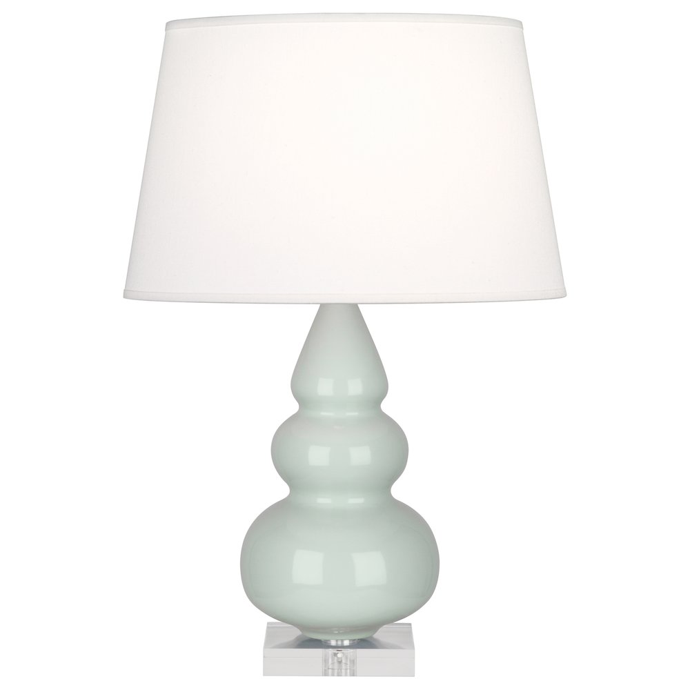 Celadon Small Triple Gourd Accent Lamp in Celadon Glazed Ceramic Color