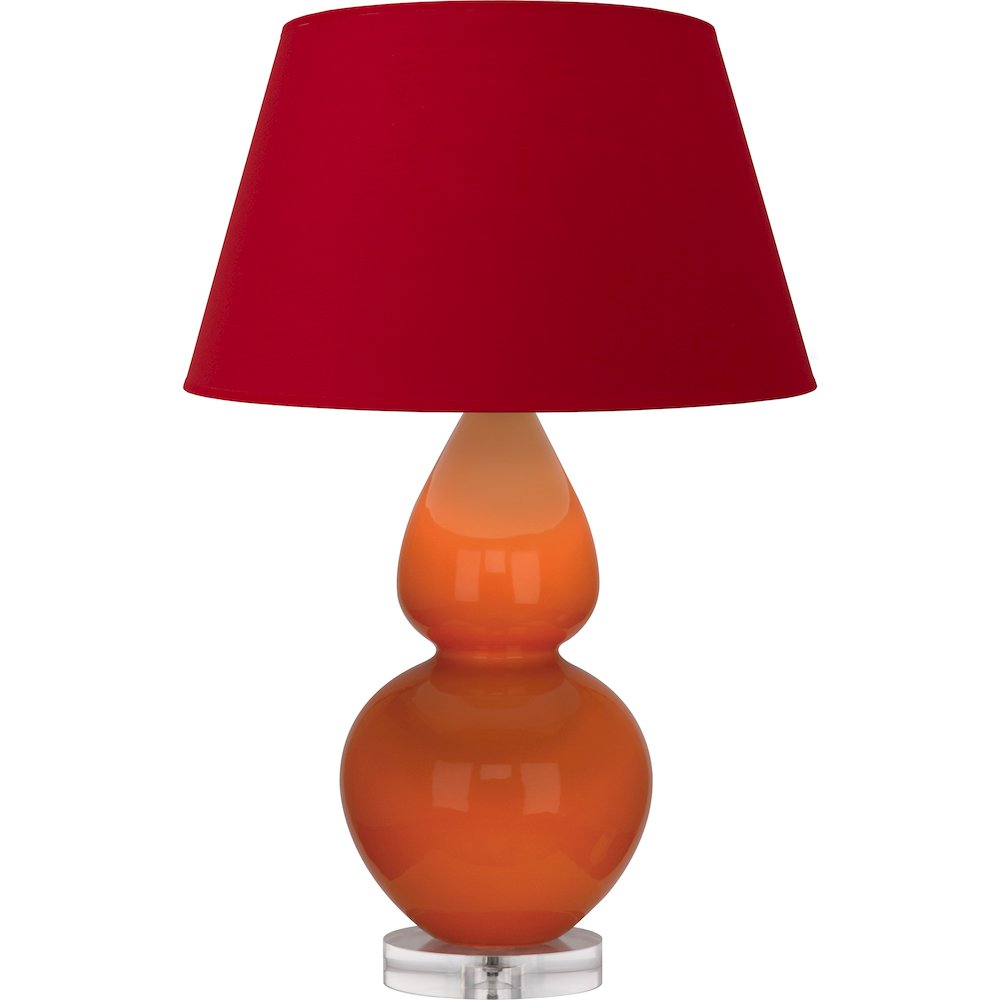 Pumpkin Double Gourd Table Lamp in Pumpkin Glazed Ceramic Color