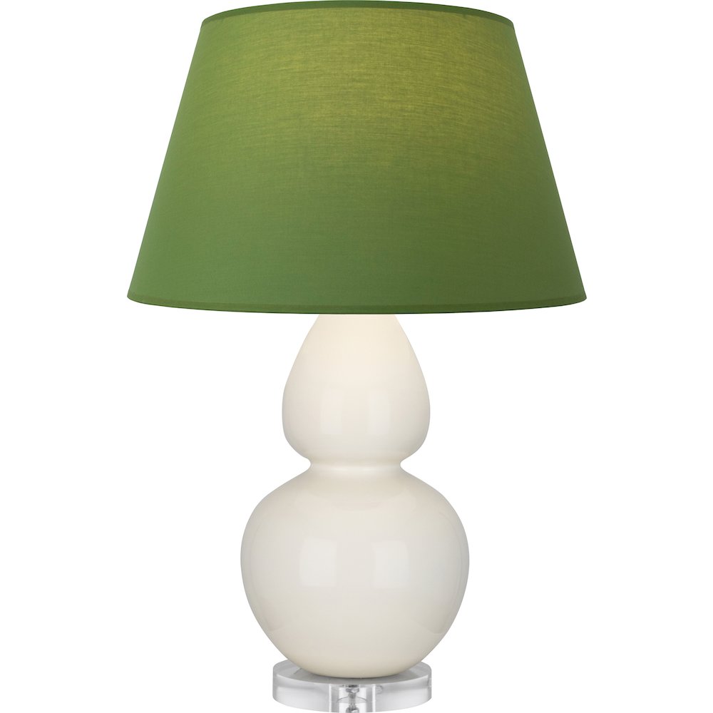Bone Double Gourd Table Lamp in Bone Glazed Ceramic Color