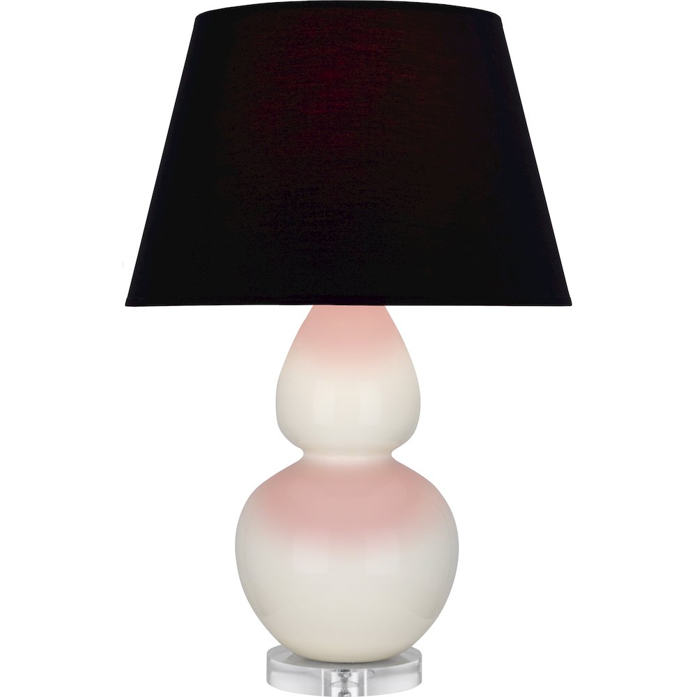 Bone Double Gourd Table Lamp in Bone Glazed Ceramic Color
