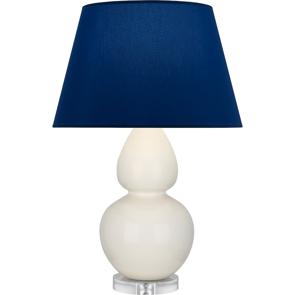 Bone Double Gourd Table Lamp in Bone Glazed Ceramic Color