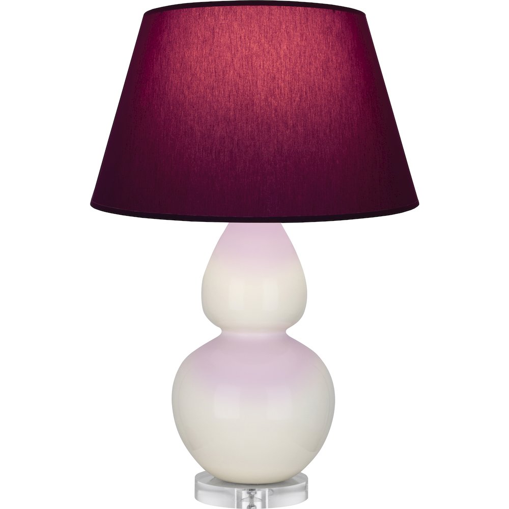 Bone Double Gourd Table Lamp in Bone Glazed Ceramic Color