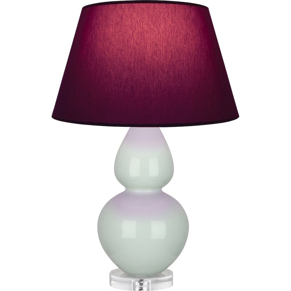 Celadon Double Gourd Table Lamp in Celadon Glazed Ceramic Color
