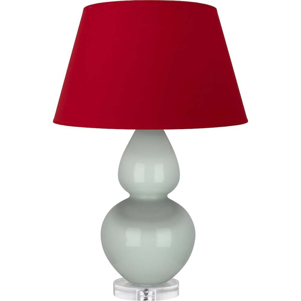 Celadon Double Gourd Table Lamp in Celadon Glazed Ceramic Color