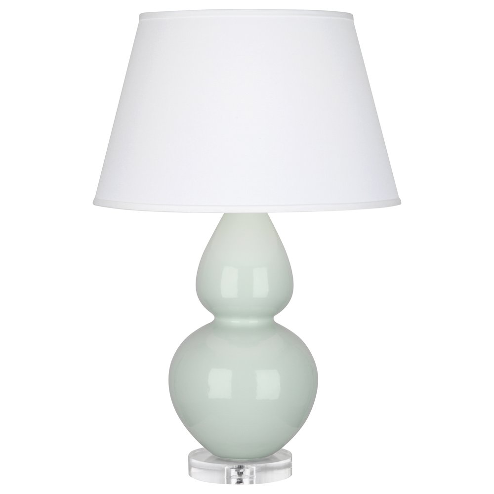 Celadon Double Gourd Table Lamp in Celadon Glazed Ceramic Color