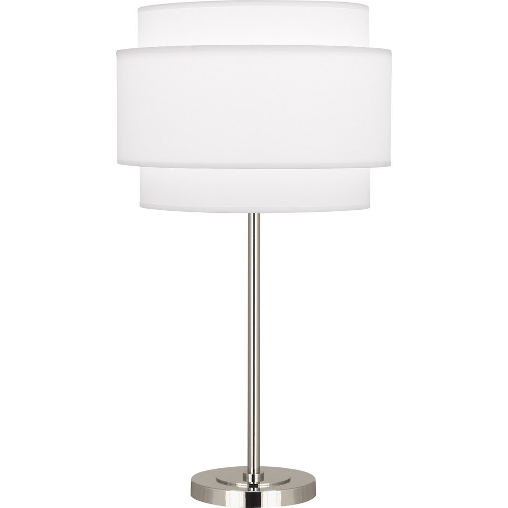 Decker Table Lamp in Polished Nickel Color