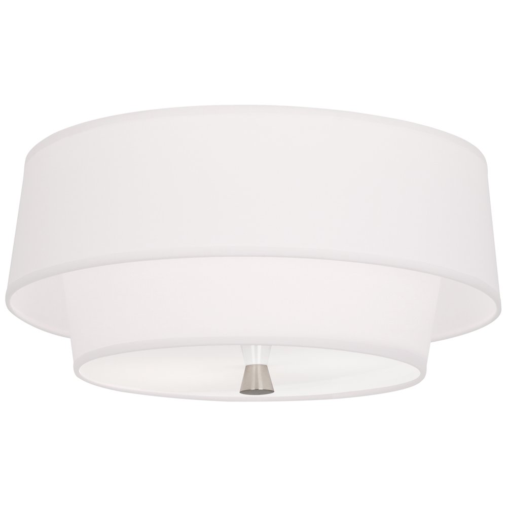 Decker Flushmount in Polished Nickel Color