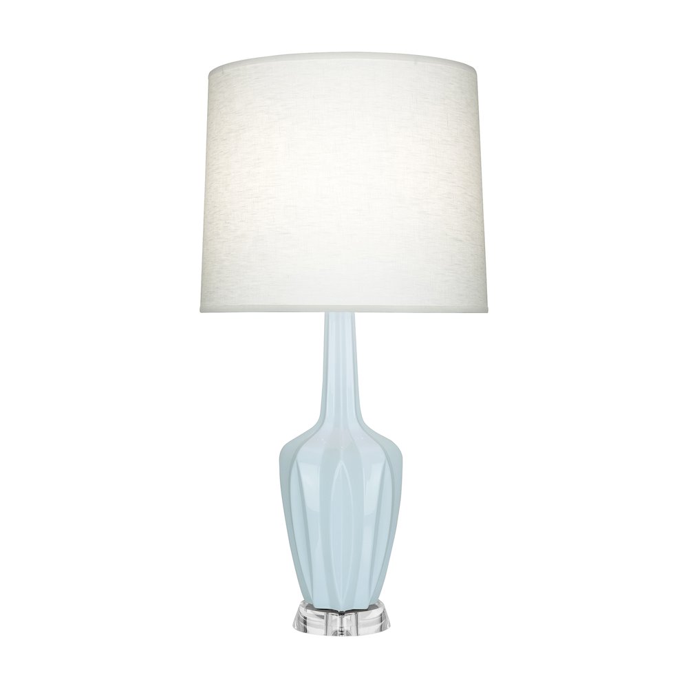 Baby Blue Emma Accent Lamp in Baby Blue Glazed Ceramic Color