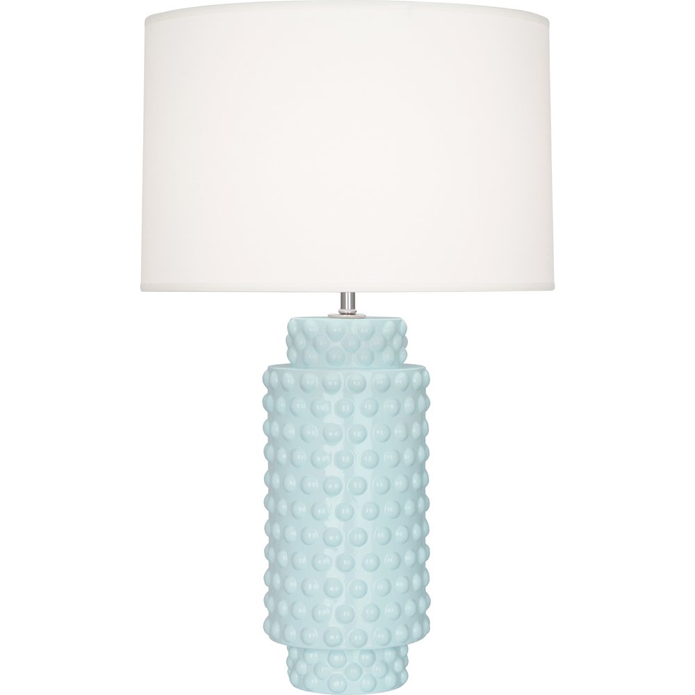 Baby Blue Dolly Table Lamp in Baby Blue Glazed Textured Ceramic Color