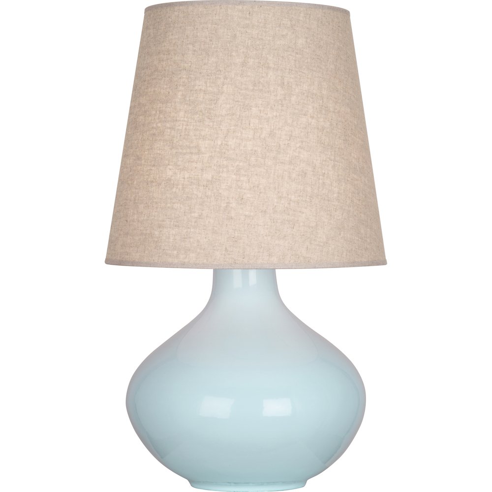 Baby Blue June Table Lamp in Babay Blue Glazed Ceramic Color