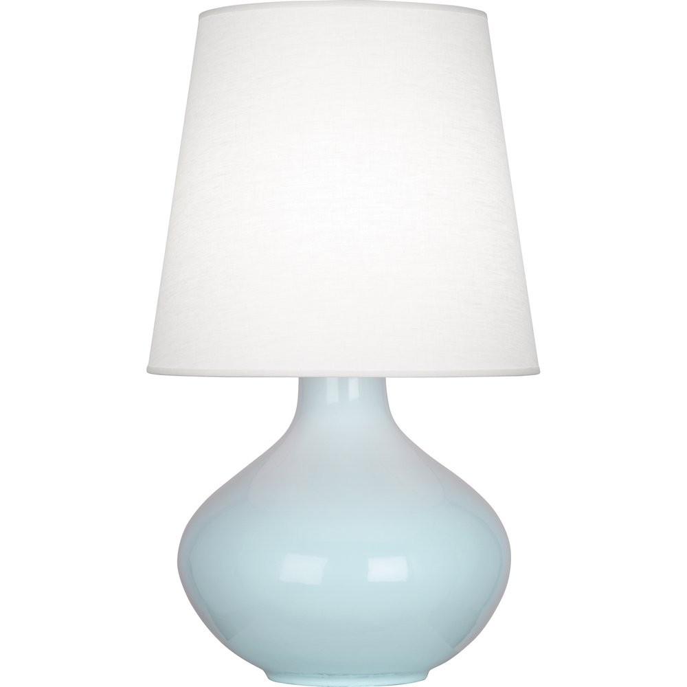 Baby Blue June Table Lamp in Baby Blue Glazed Ceramic Color
