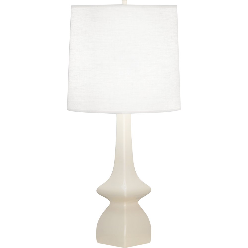 Bone Jasmine Table Lamp in Bone Glazed Ceramic Color