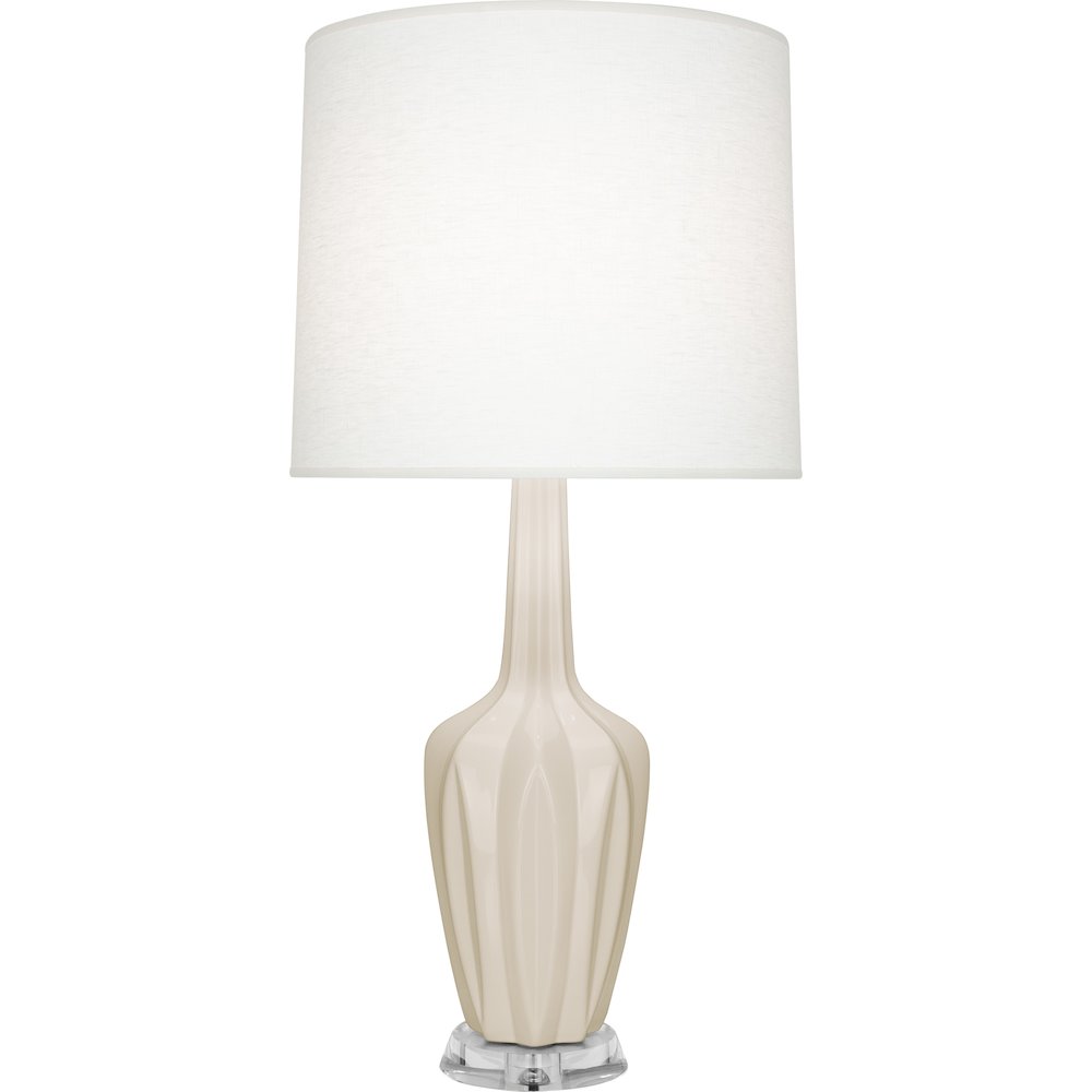 Bone Emma Table Lamp in Bone Glazed Ceramic Color