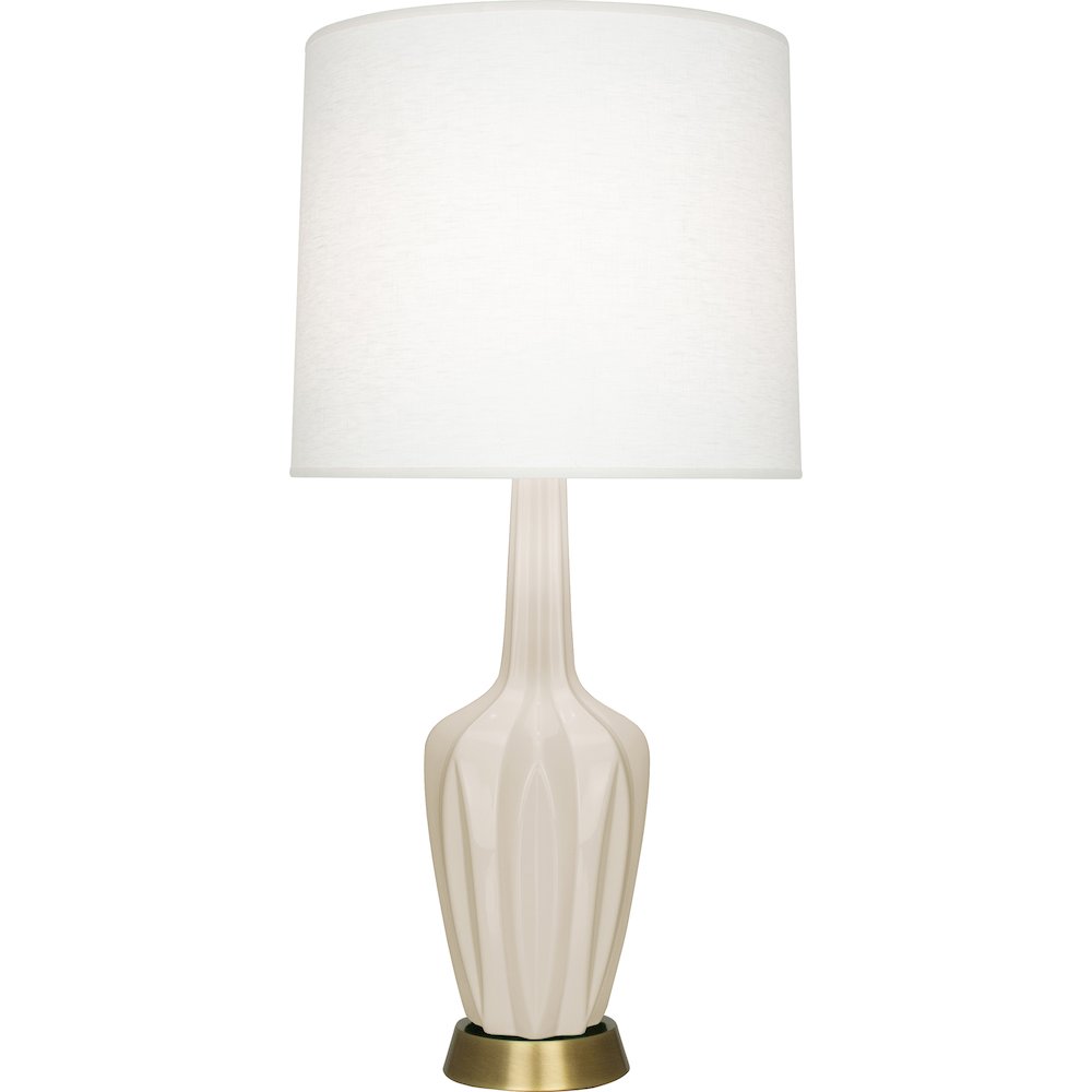 Bone Emma Table Lamp in Bone Glazed Ceramic Color