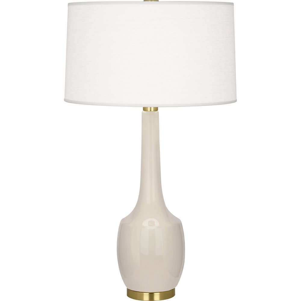 Bone Delilah Table Lamp in Bone Glazed Ceramic Color