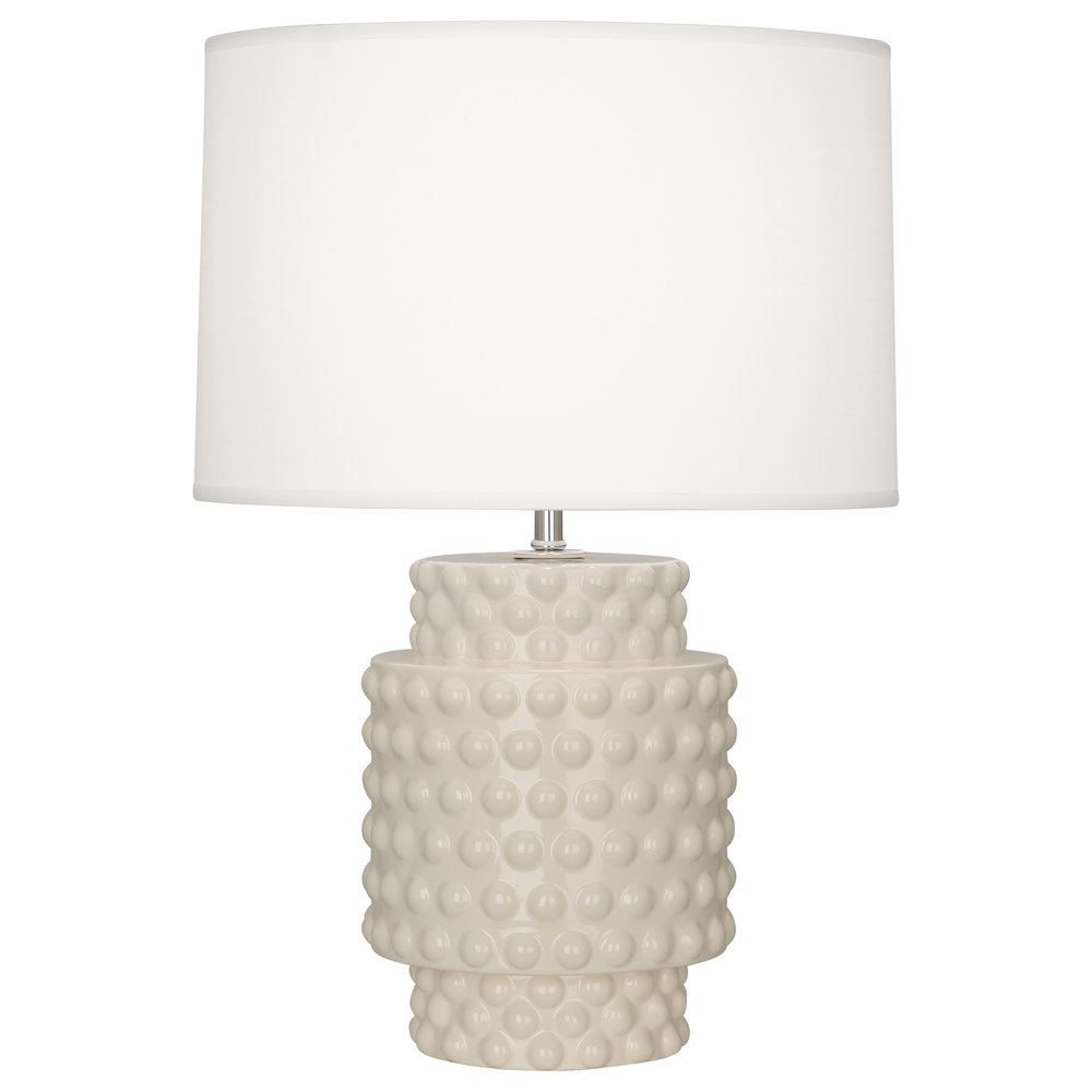 Bone Dolly Accent Lamp in Bone Glazed Textured Ceramic Color