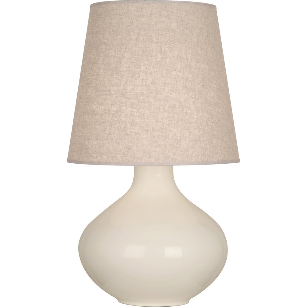Bone June Table Lamp in Bone Glazed Ceramic Color