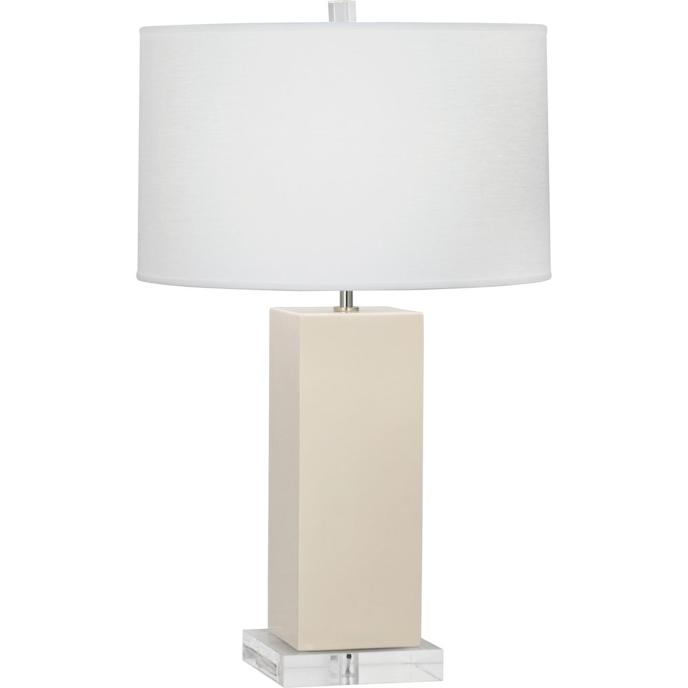 Bone Harvey Table Lamp in Bone Glazed Ceramic Color