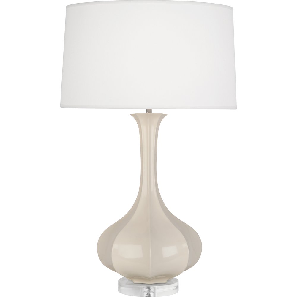 Bone Pike Table Lamp in Bone Glazed Ceramic Color