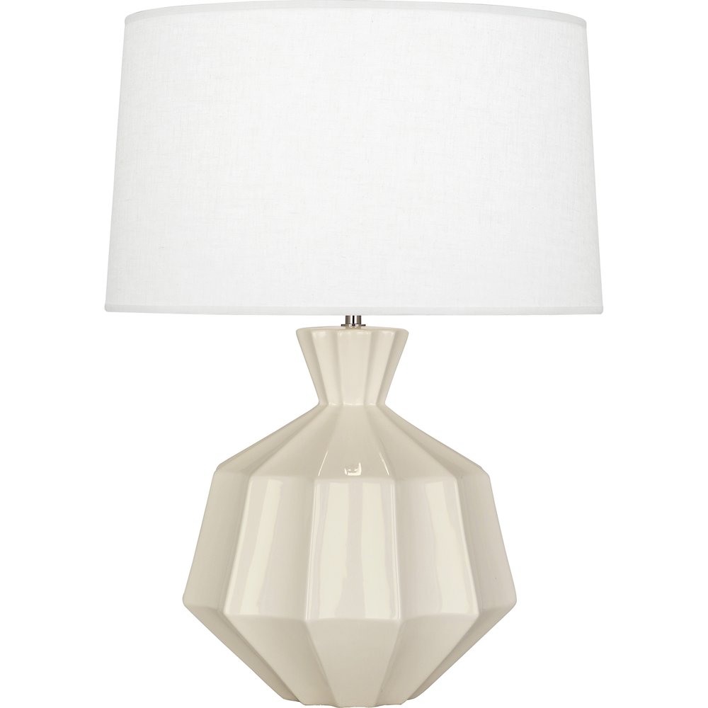 Bone Orion Table Lamp in Bone Glazed Ceramic Color