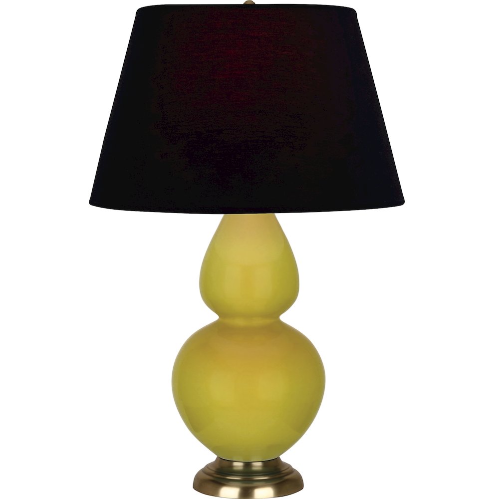 Citron Double Gourd Table Lamp in Citron Glazed Ceramic Color