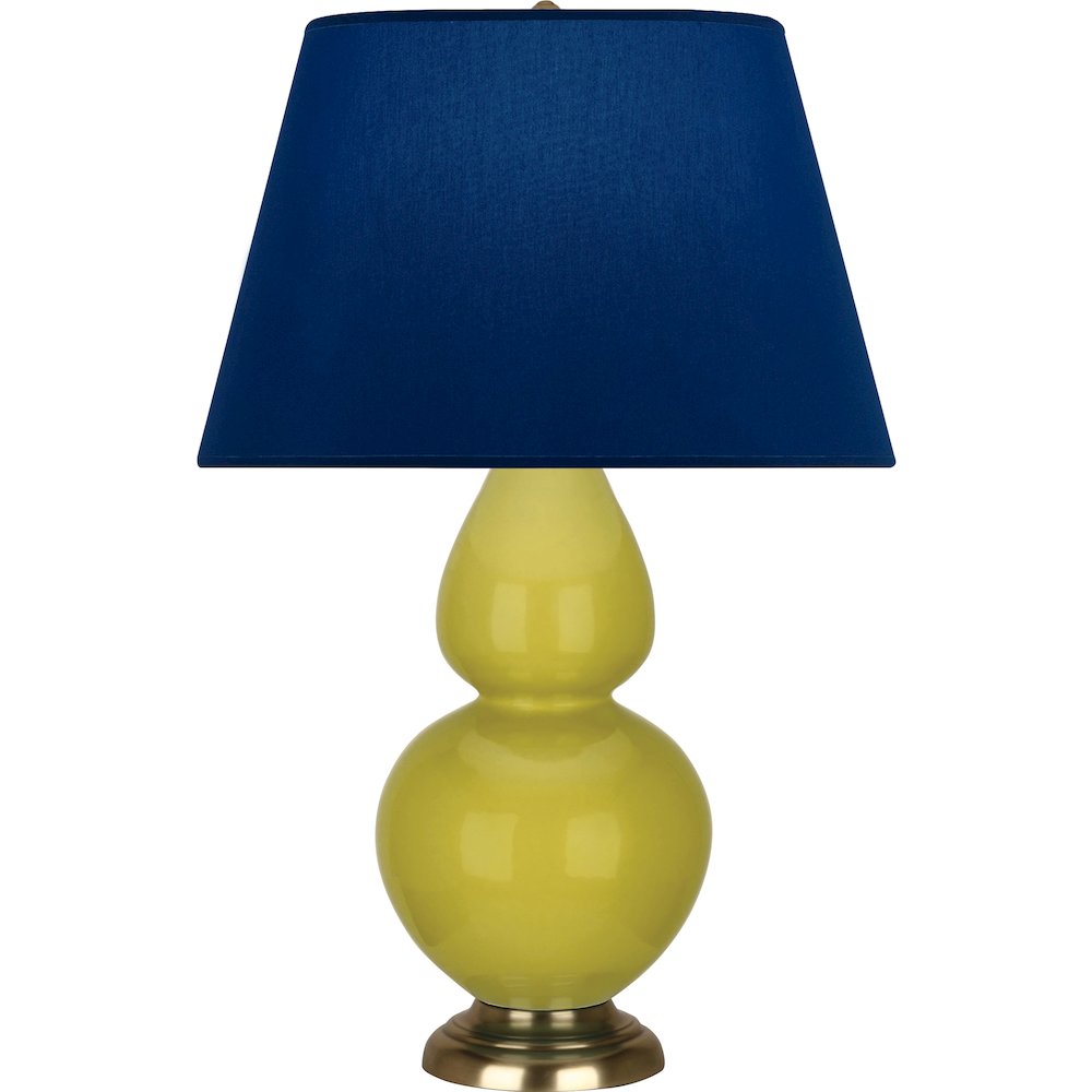 Citron Double Gourd Table Lamp in Citron Glazed Ceramic Color