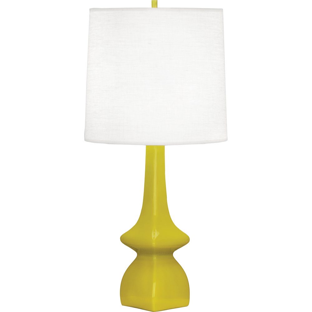 Citron Jasmine Table Lamp in Citron Glazed Ceramic Color