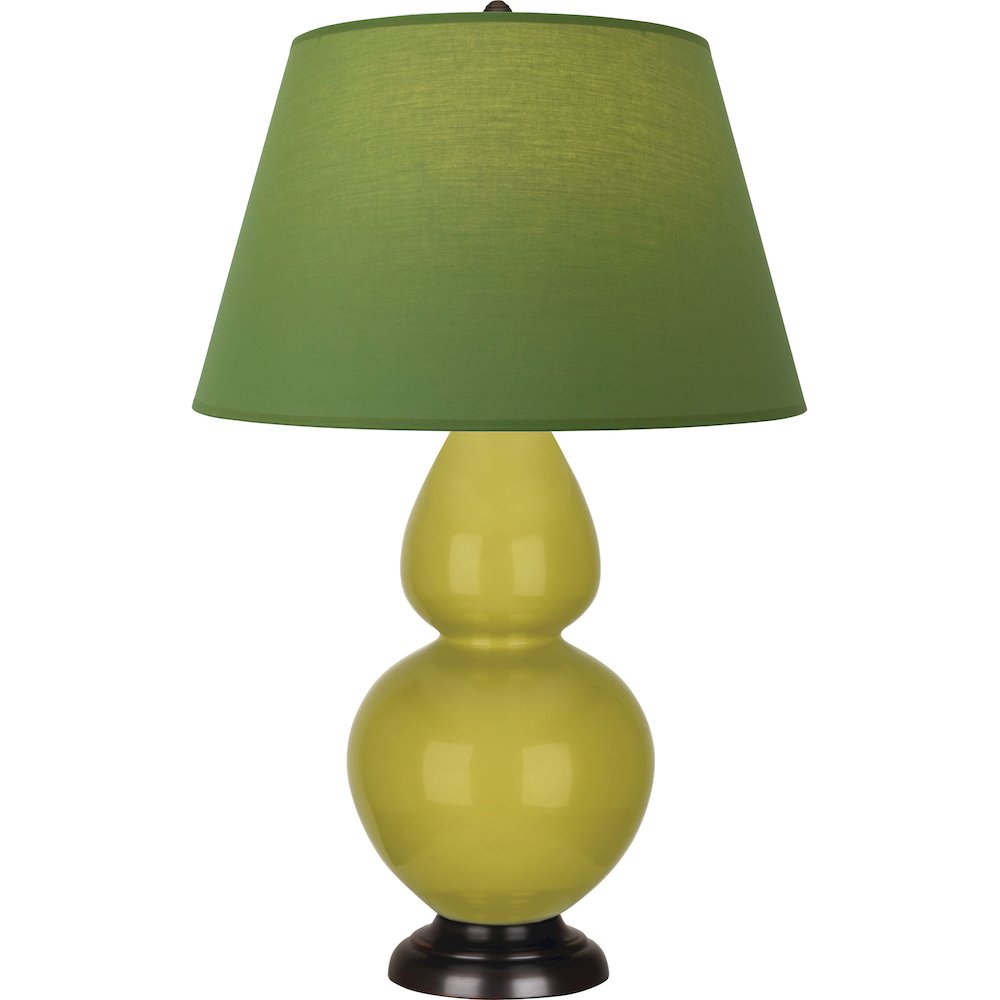 Citron Double Gourd Table Lamp in Citron Glazed Ceramic Color