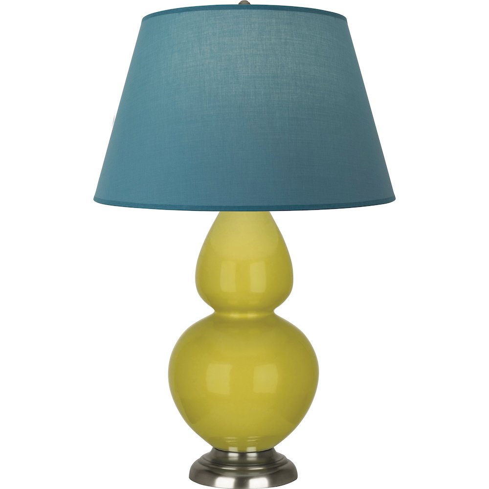 Citron Double Gourd Table Lamp in Citron Glazed Ceramic Color