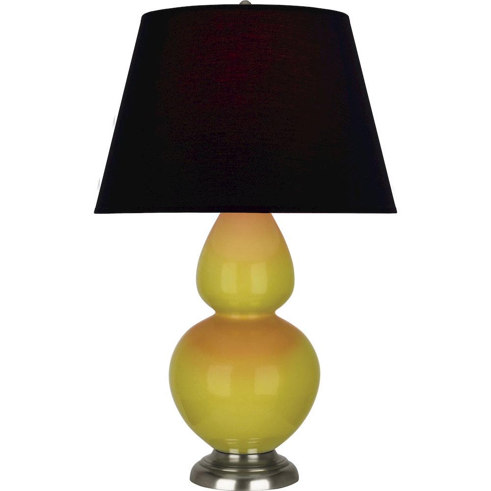 Citron Double Gourd Table Lamp in Citron Glazed Ceramic Color