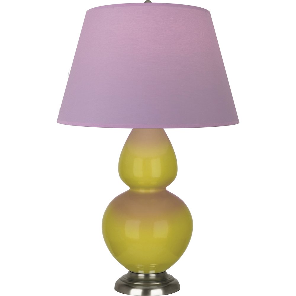 Citron Double Gourd Table Lamp in Citron Glazed Ceramic Color