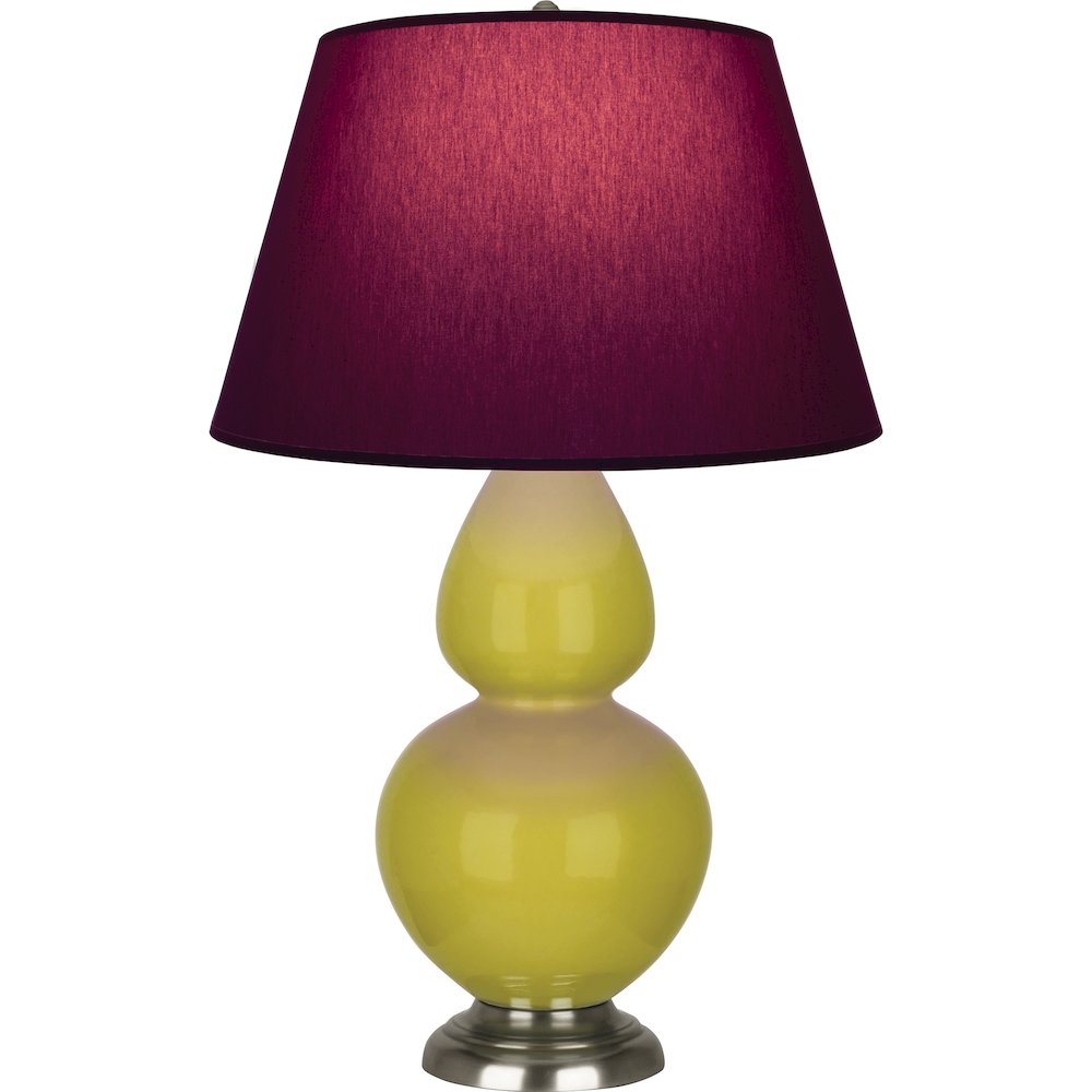 Citron Double Gourd Table Lamp in Citron Glazed Ceramic Color
