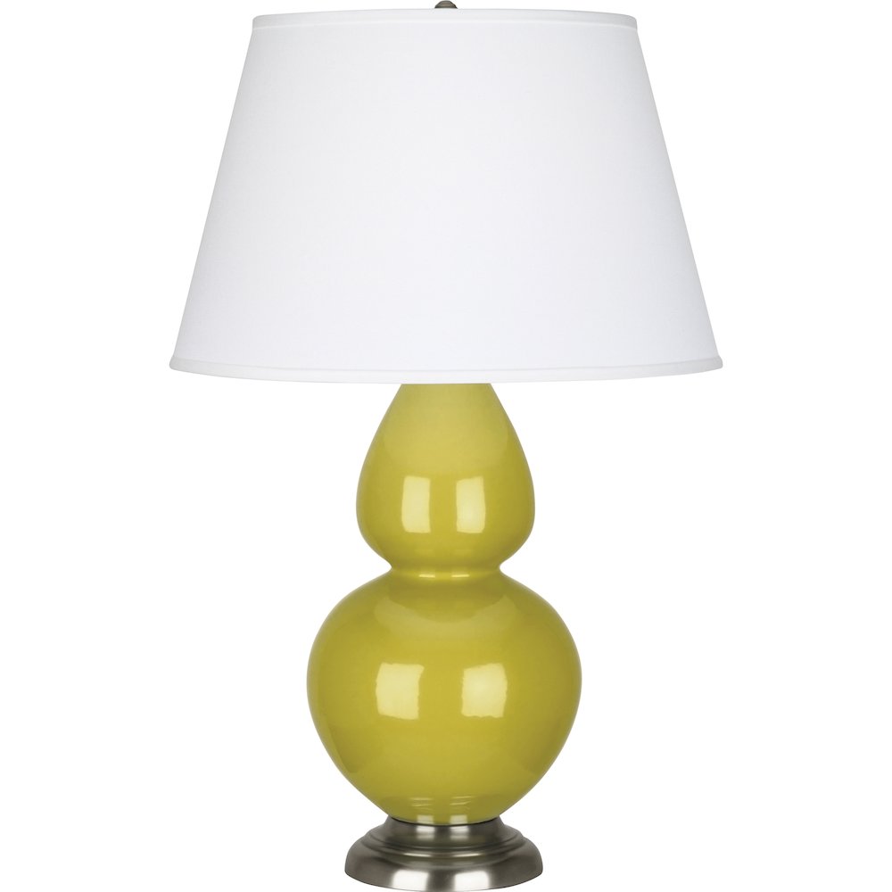 Citron Double Gourd Table Lamp in Citron Glazed Ceramic Color