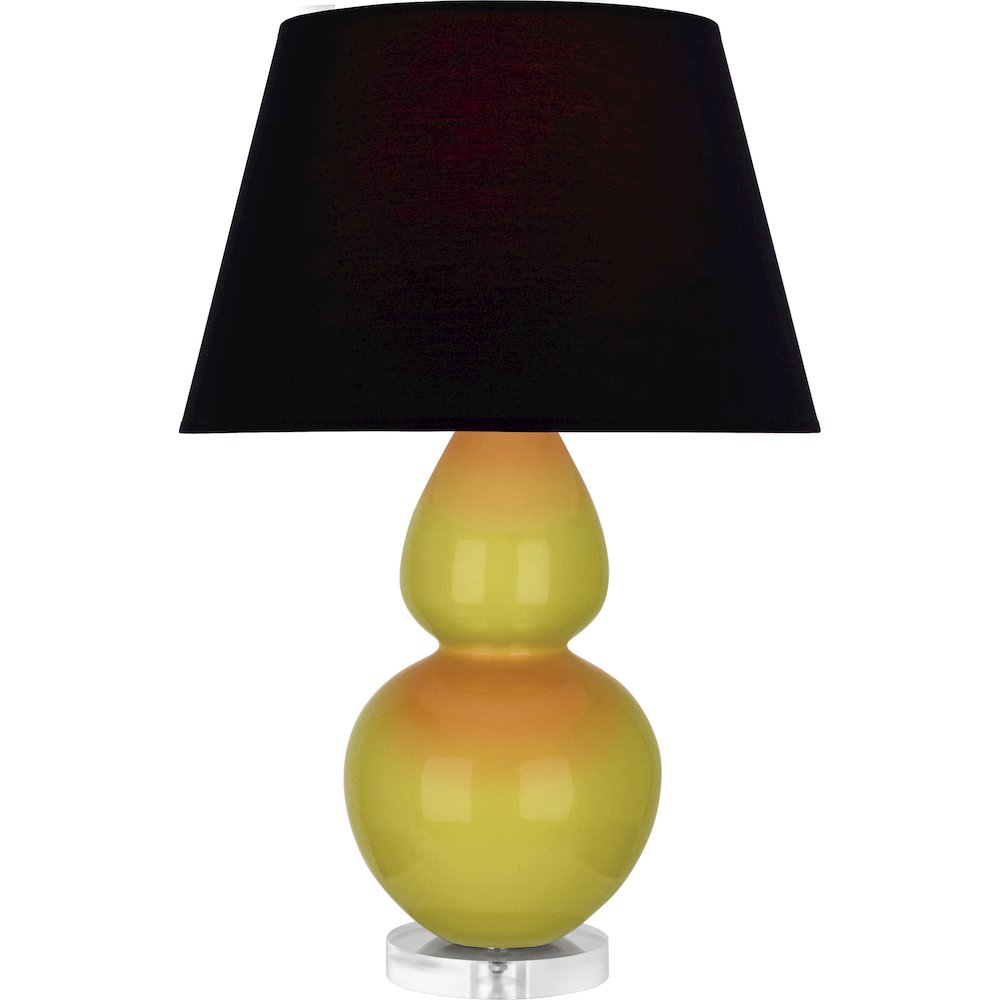 Citron Double Gourd Table Lamp in Citron Glazed Ceramic Color