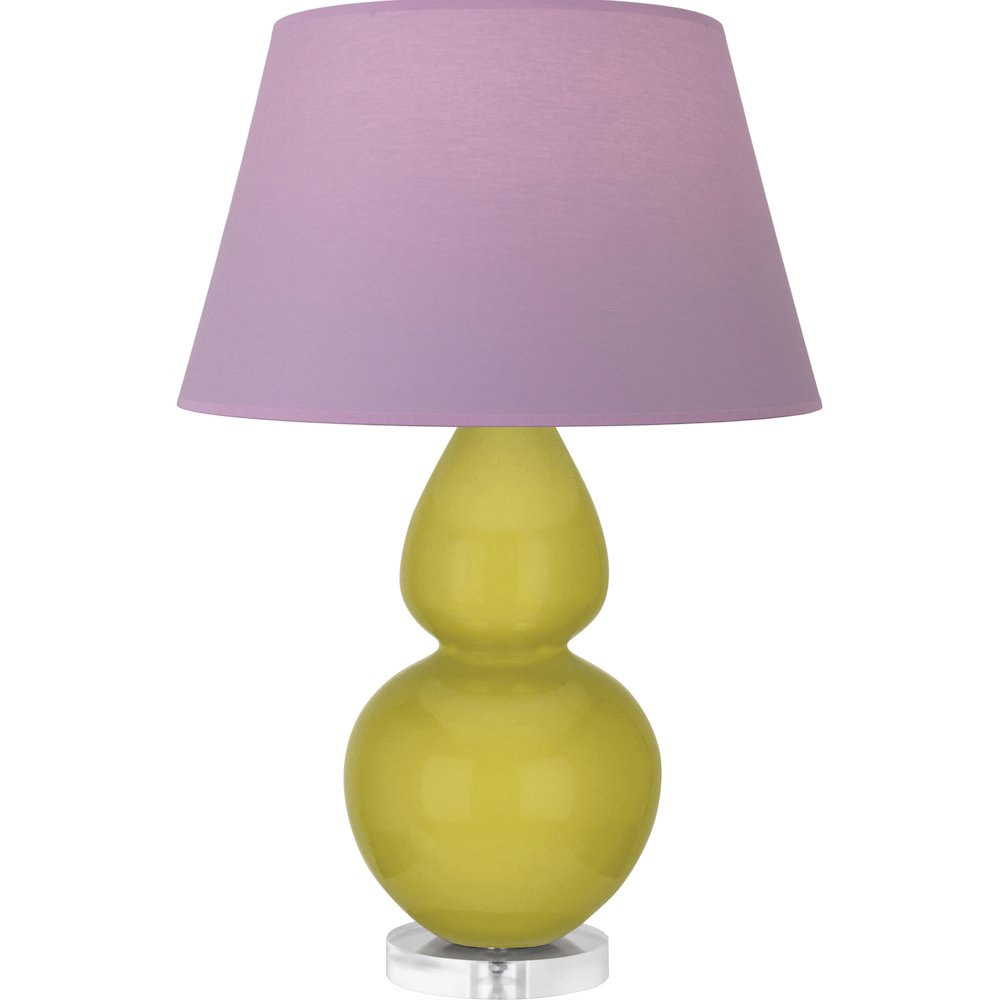 Citron Double Gourd Table Lamp in Citron Glazed Ceramic Color