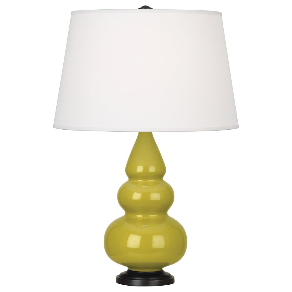 Citron Small Triple Gourd Accent Lamp in Citron Glazed Ceramic Color