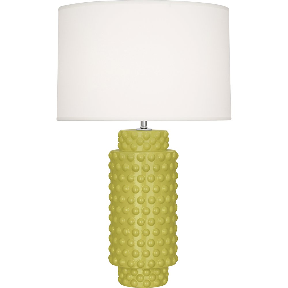 Citron Dolly Table Lamp in Citron Glazed Textured Ceramic Color