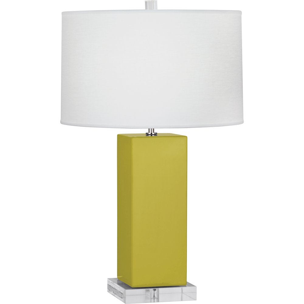 Citron Harvey Table Lamp in Citron Glazed Ceramic Color
