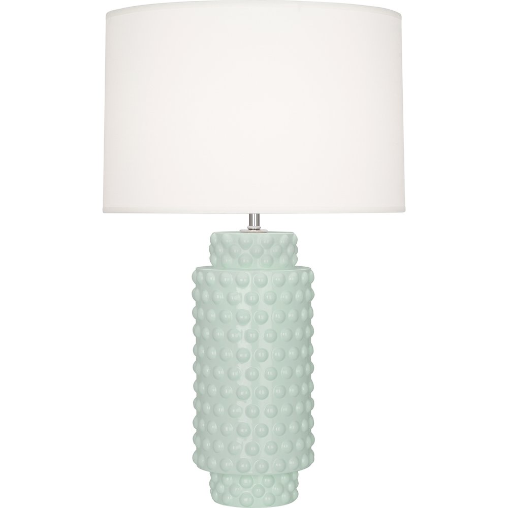 Celadon Dolly Table Lamp in Celadon Glazed Textured Ceramic Color